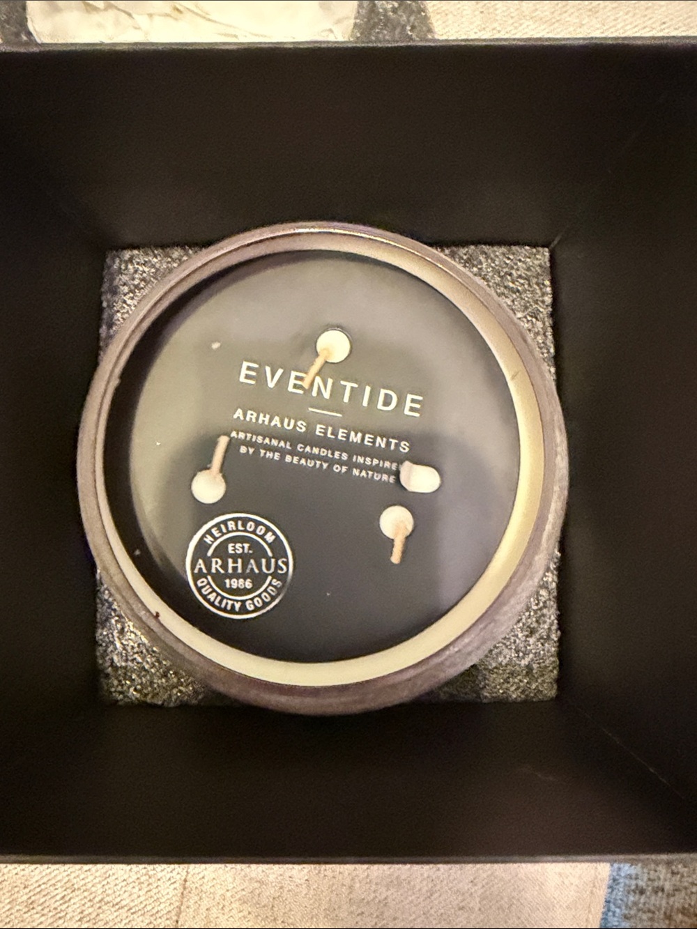 Eventide Black Three-Wick Candle - Elements Brand new